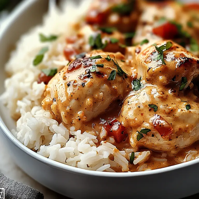 Smothered Chicken and Rice Dish