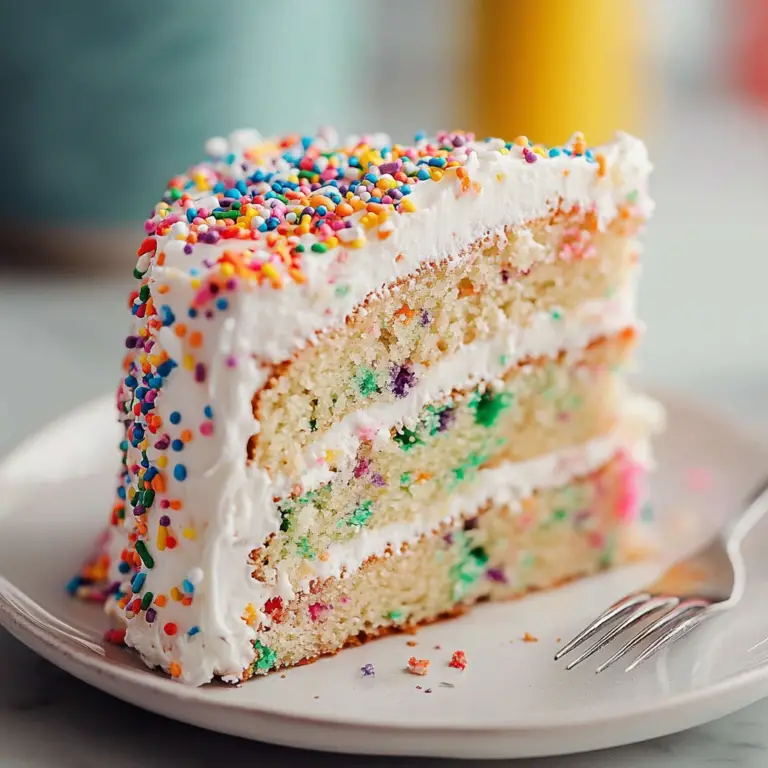 Funfetti Cake with Colorful Sprinkles