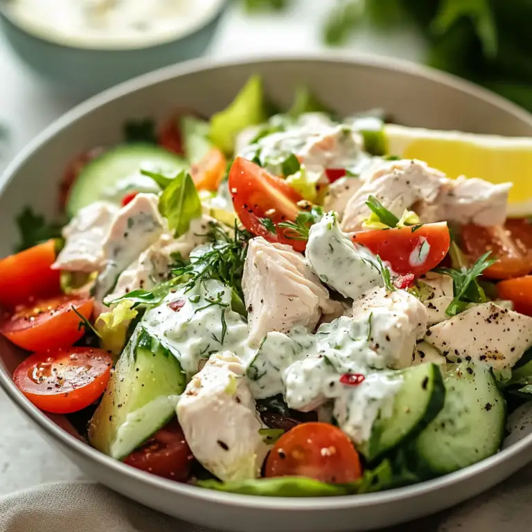 Tzatziki Chicken Salad Dish