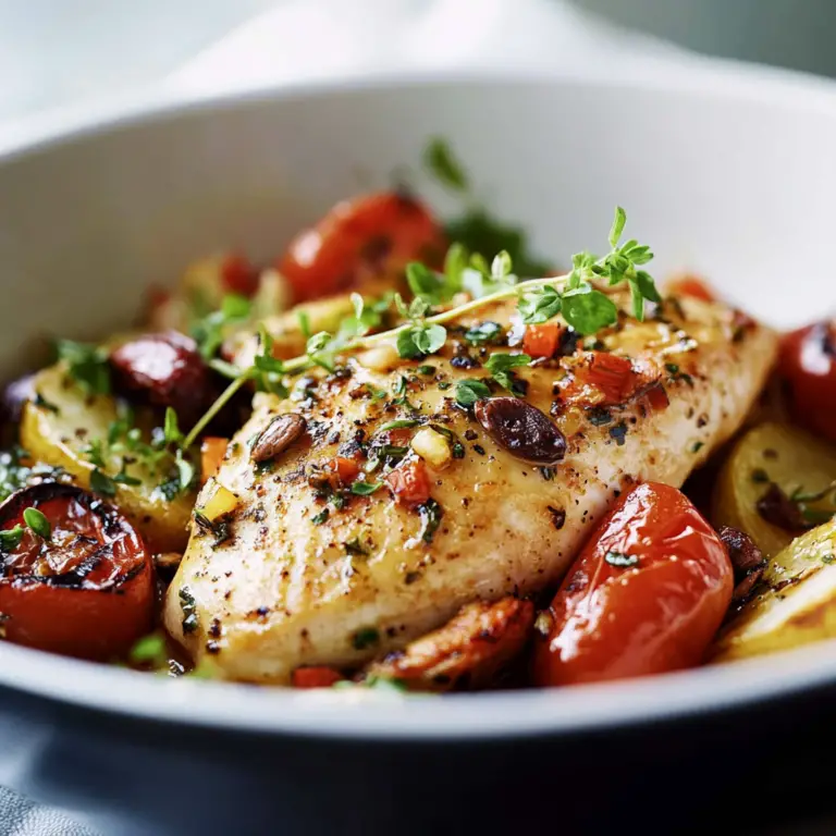 High Protein Mediterranean Chicken Dish