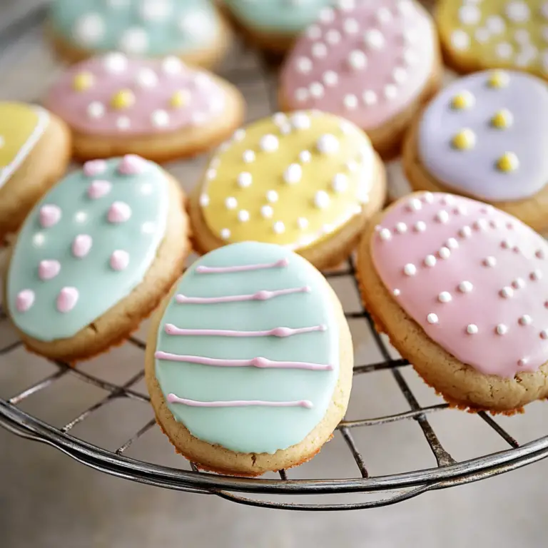 Easter Sugar Cookies on a Plate