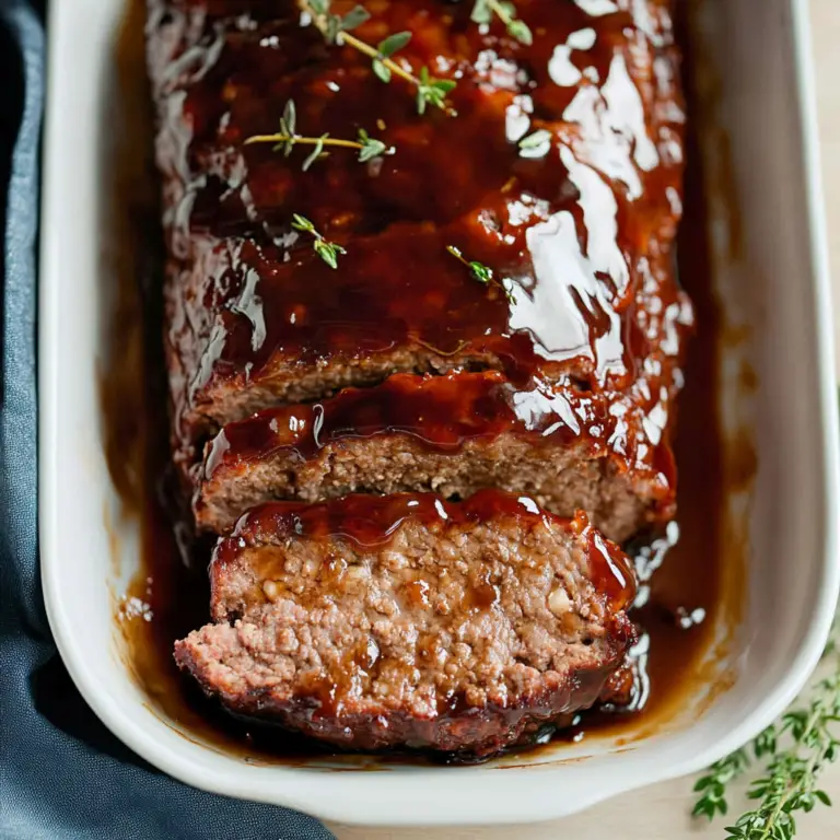 Delicious Balsamic Glazed Meatloaf