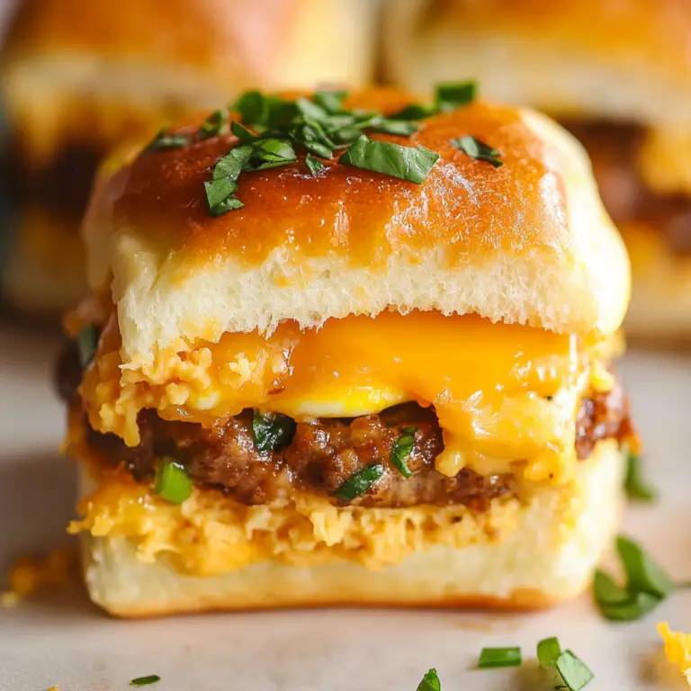 Cheesy Sausage Egg Breakfast Sliders