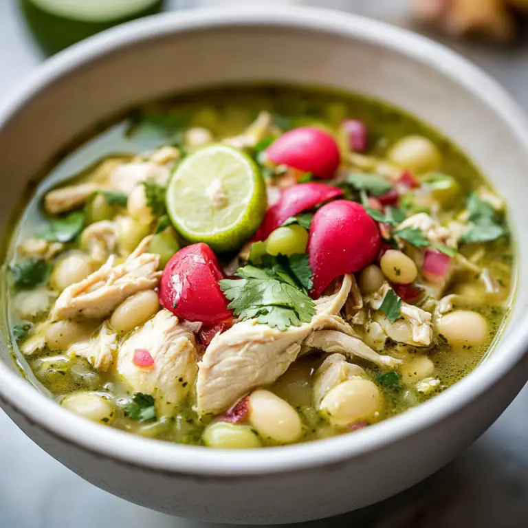 Crockpot Mexican Chicken Pozole Verde Dish