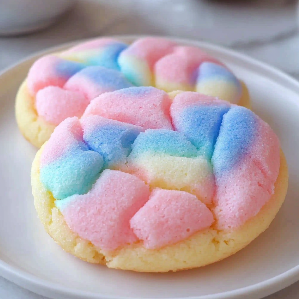 Recipe preparation for Easy Cotton Candy Cookies
