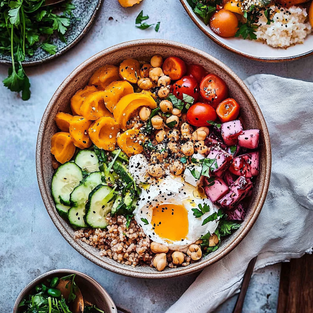 Recipe preparation for Mediterranean bowl recipe