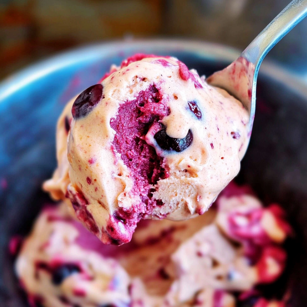 Recipe preparation for Cherry frozen yogurt