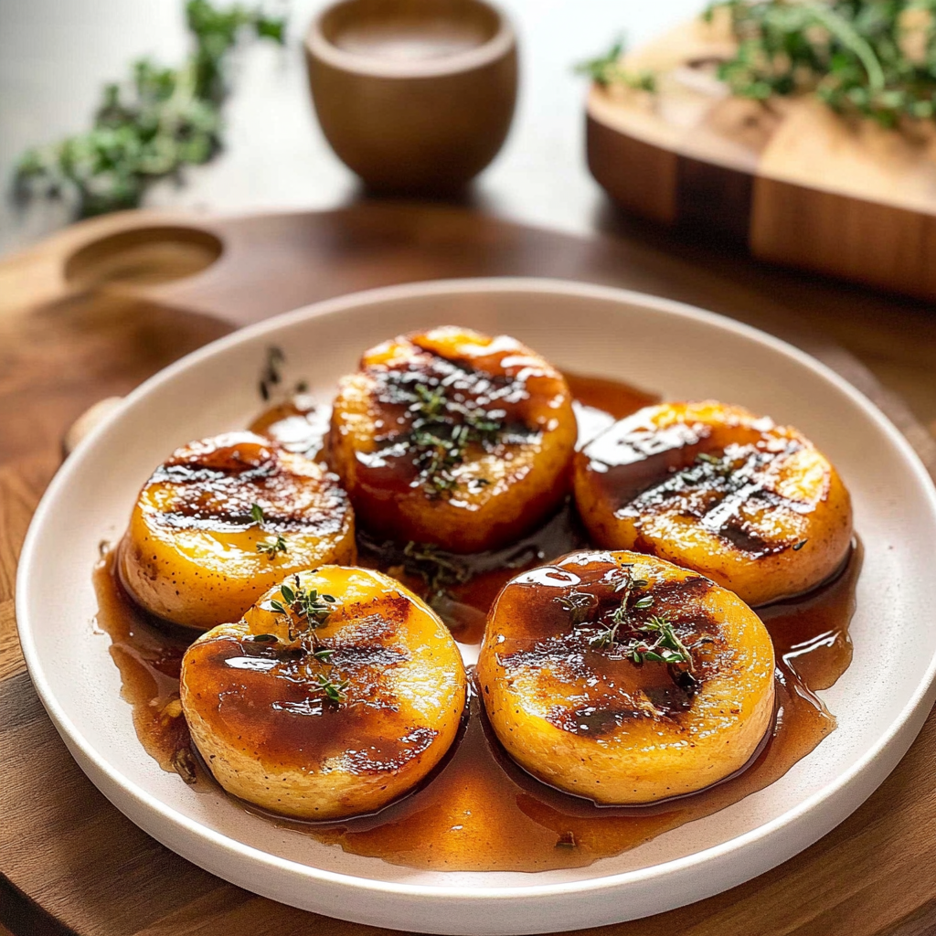Recipe preparation for Grilled peach recipe