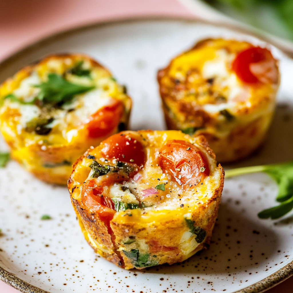 Recipe preparation for Mediterranean Delight Egg Muffin Cups