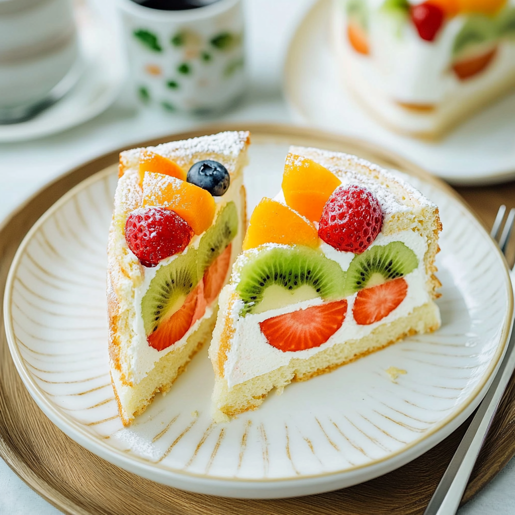 Recipe preparation for Japanese fruit sandwich