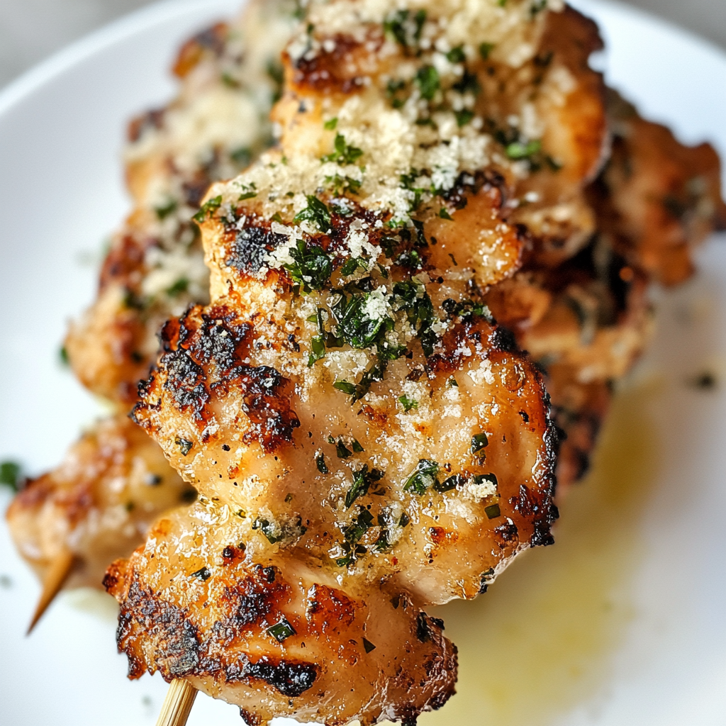 Recipe preparation for Blackstone Garlic Parmesan Chicken