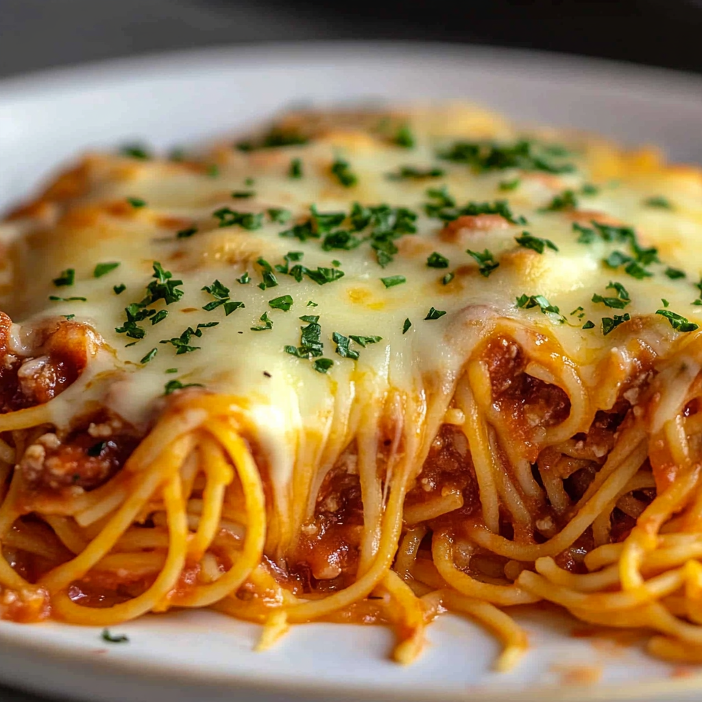 Recipe preparation for Spaghetti Pie