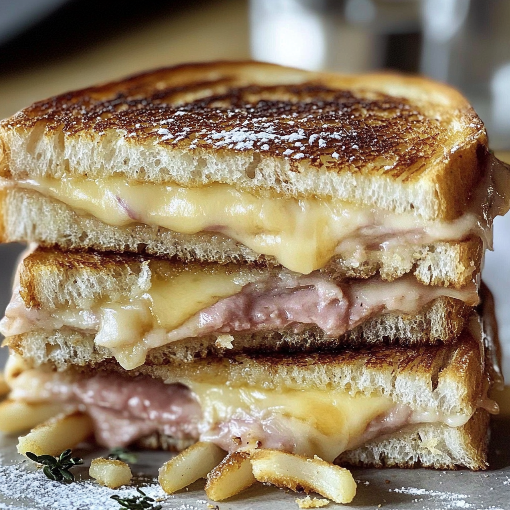 Recipe preparation for Monte Cristo Sandwich