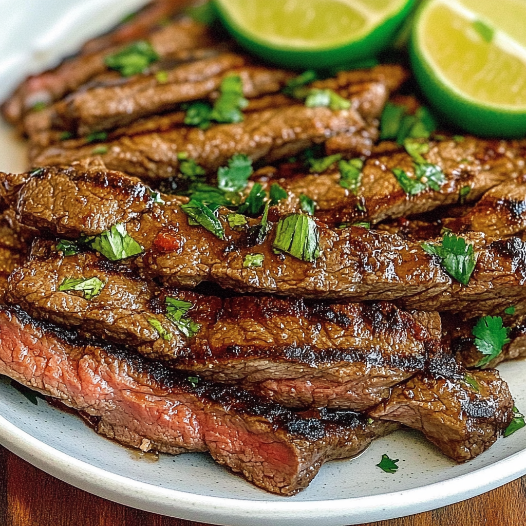 Recipe preparation for Grilled Carne Asada
