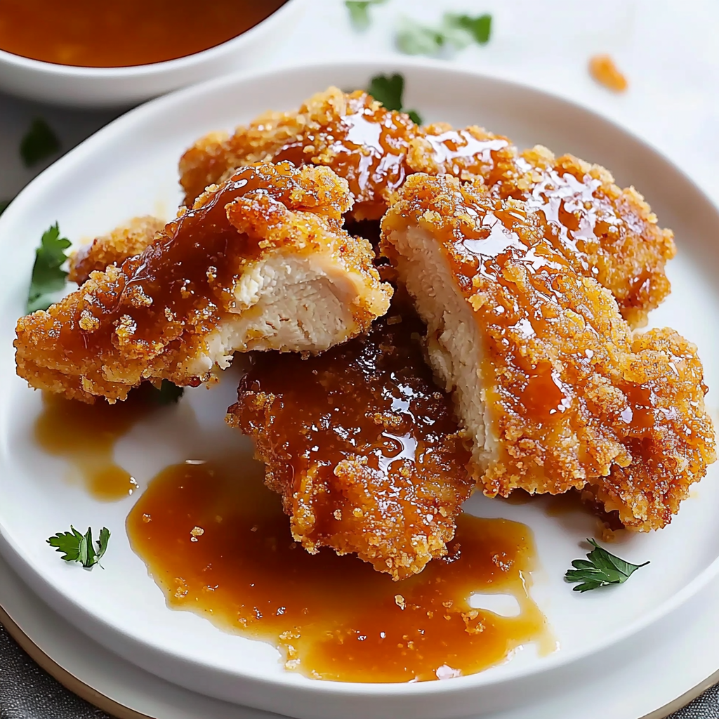 Recipe preparation for Baked Crunchy Hot Honey Chicken