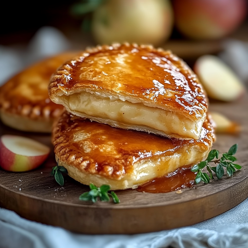 Recipe preparation for Stuffed Cheesecake Fried Apple Pies