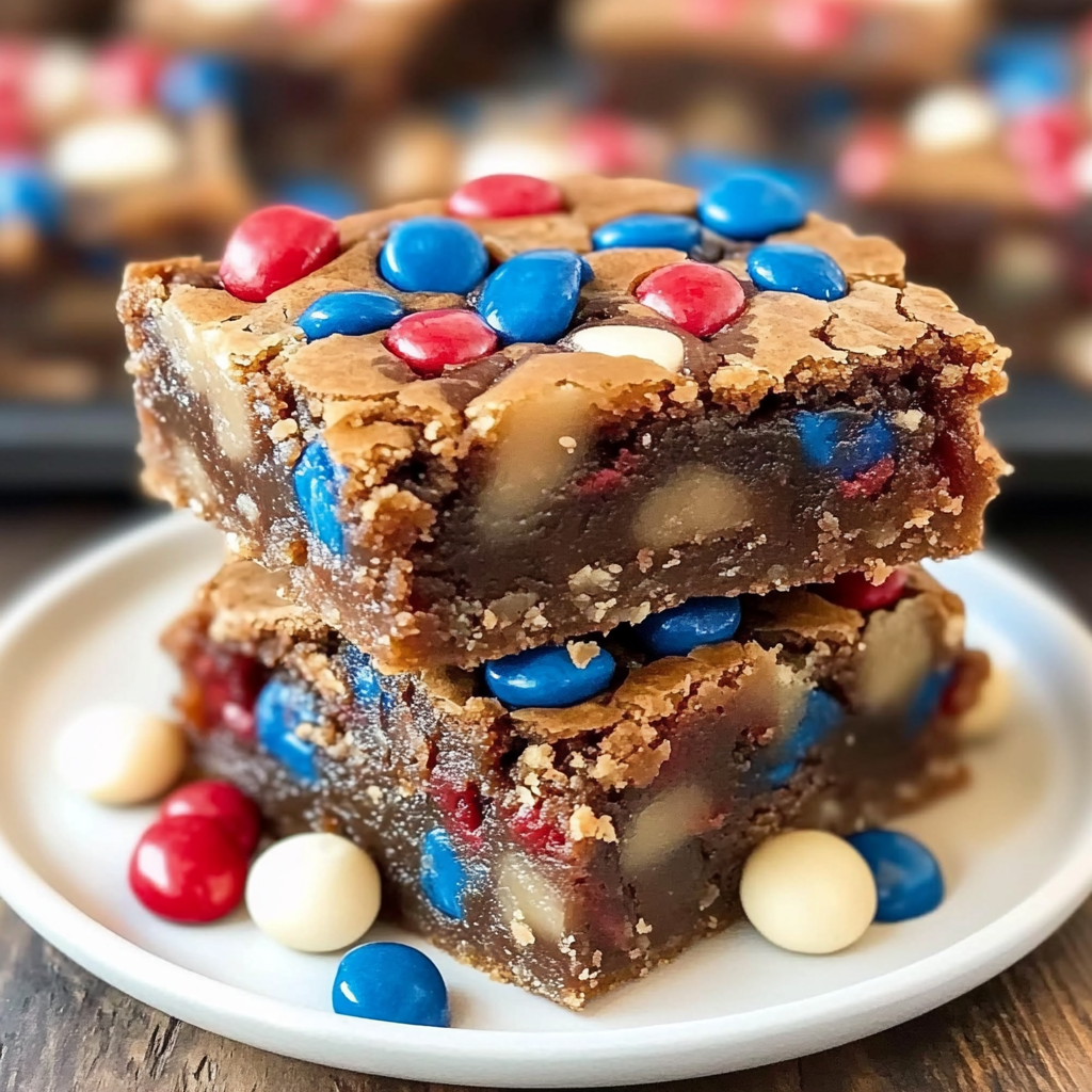 Recipe preparation for Fireworks Blondies
