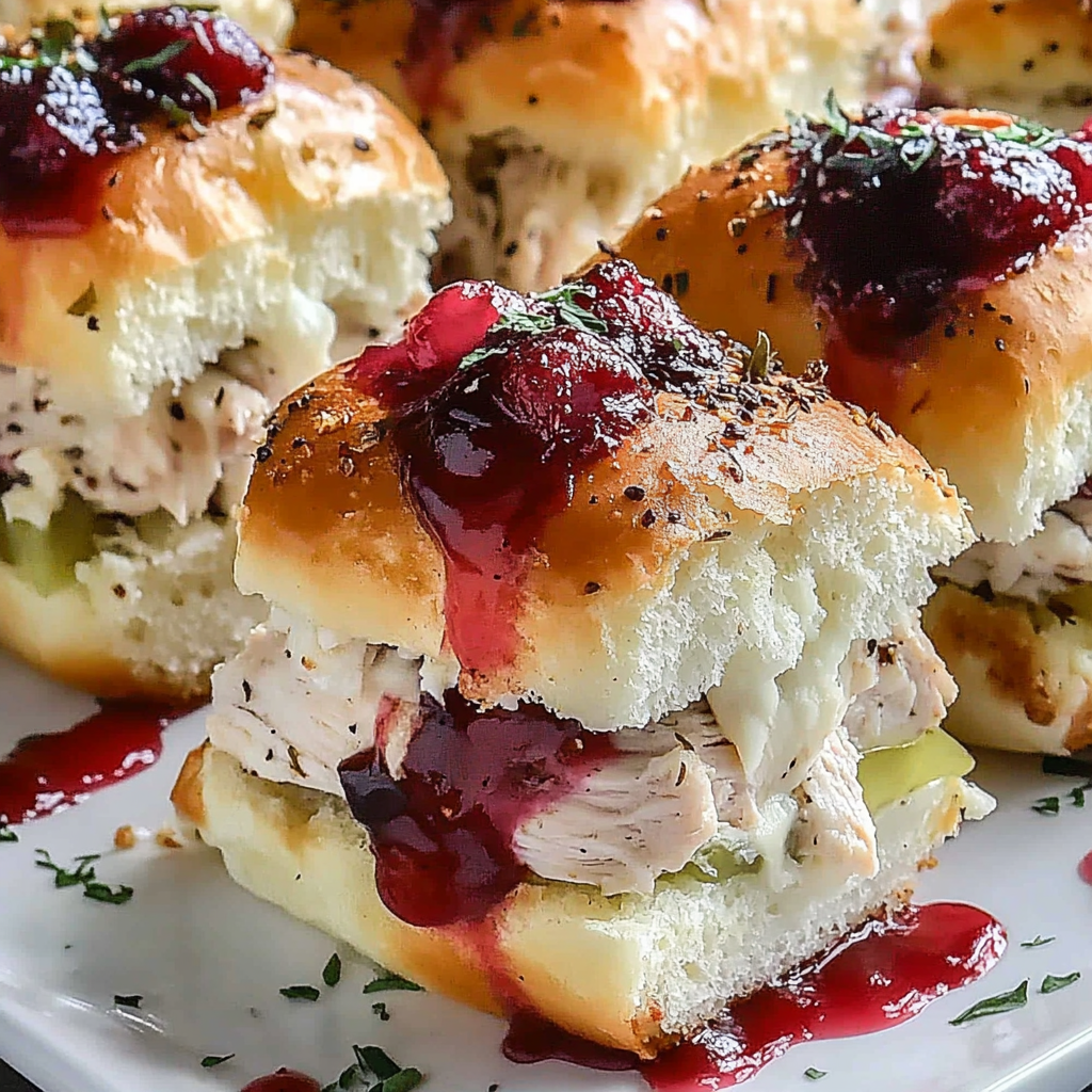 Recipe preparation for Cranberry Turkey Sliders