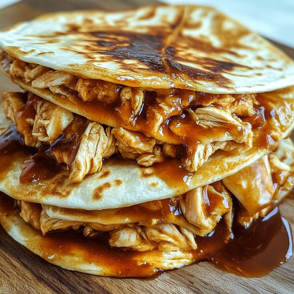 Recipe preparation for BBQ Chicken Quesadillas