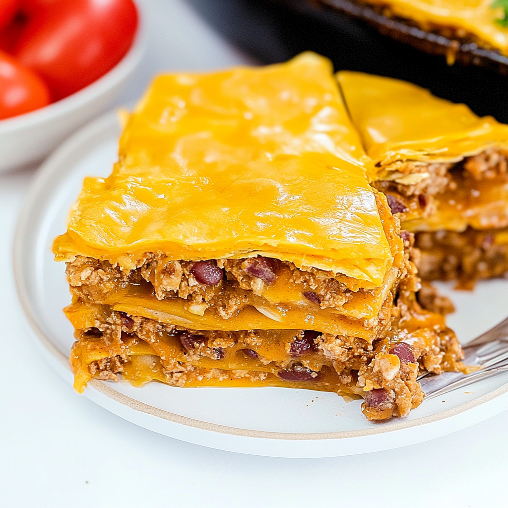 Recipe preparation for Layered Taco Bake
