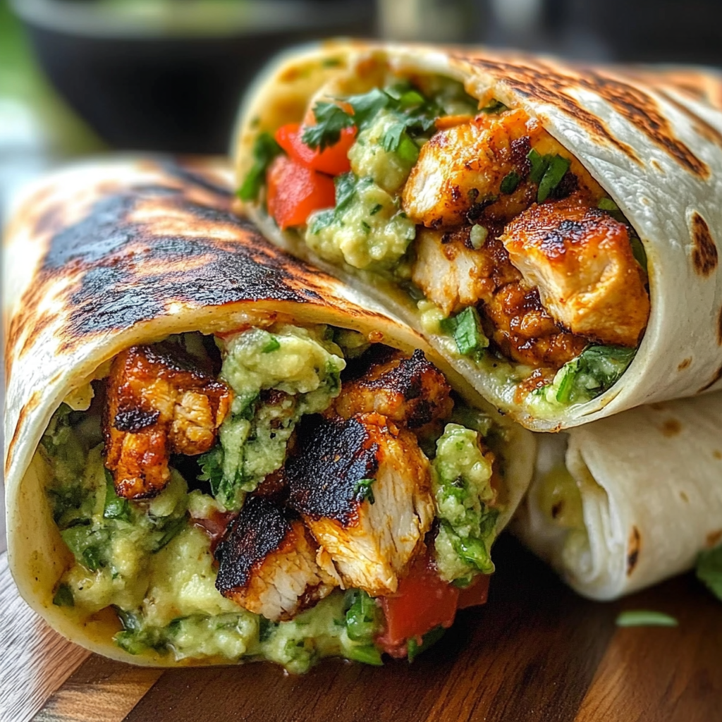 Recipe preparation for Chipotle Ranch Grilled Chicken Burrito