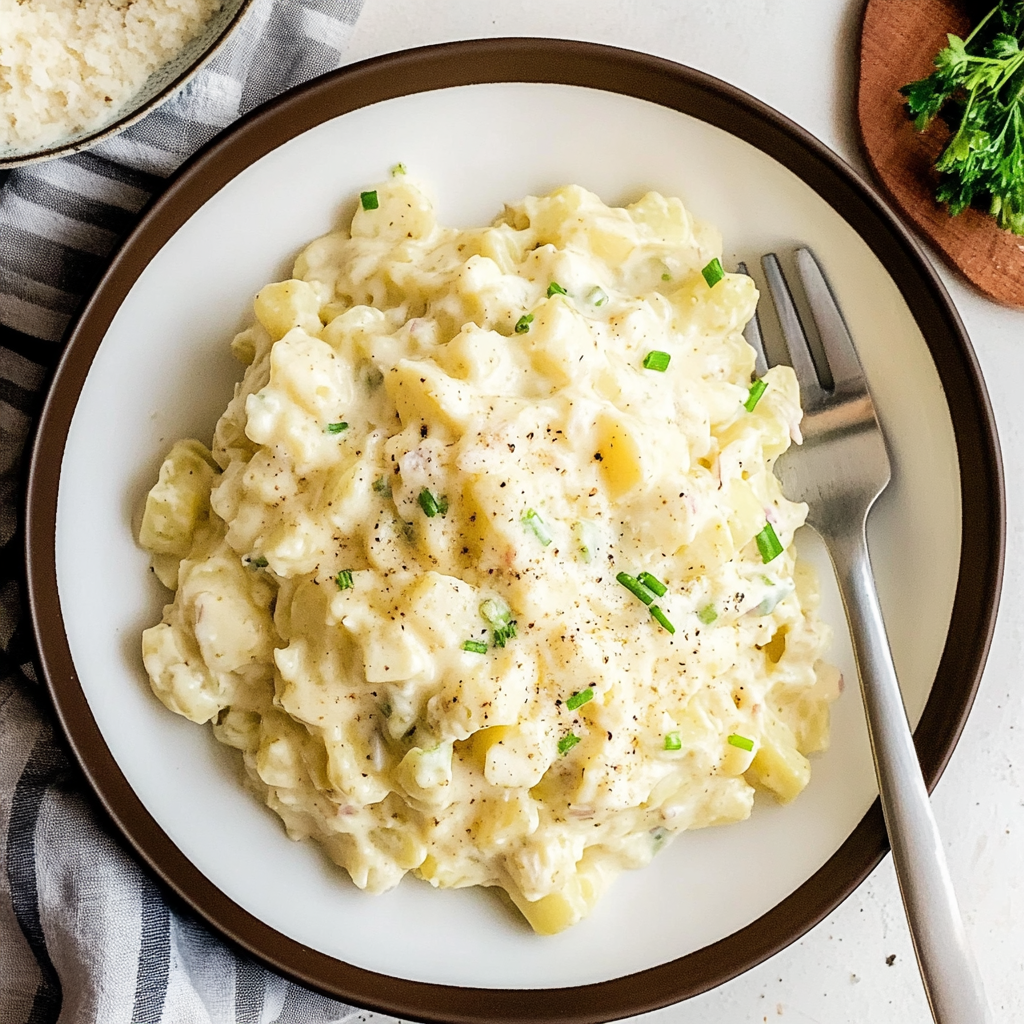 Recipe preparation for Creamy Potato Salad