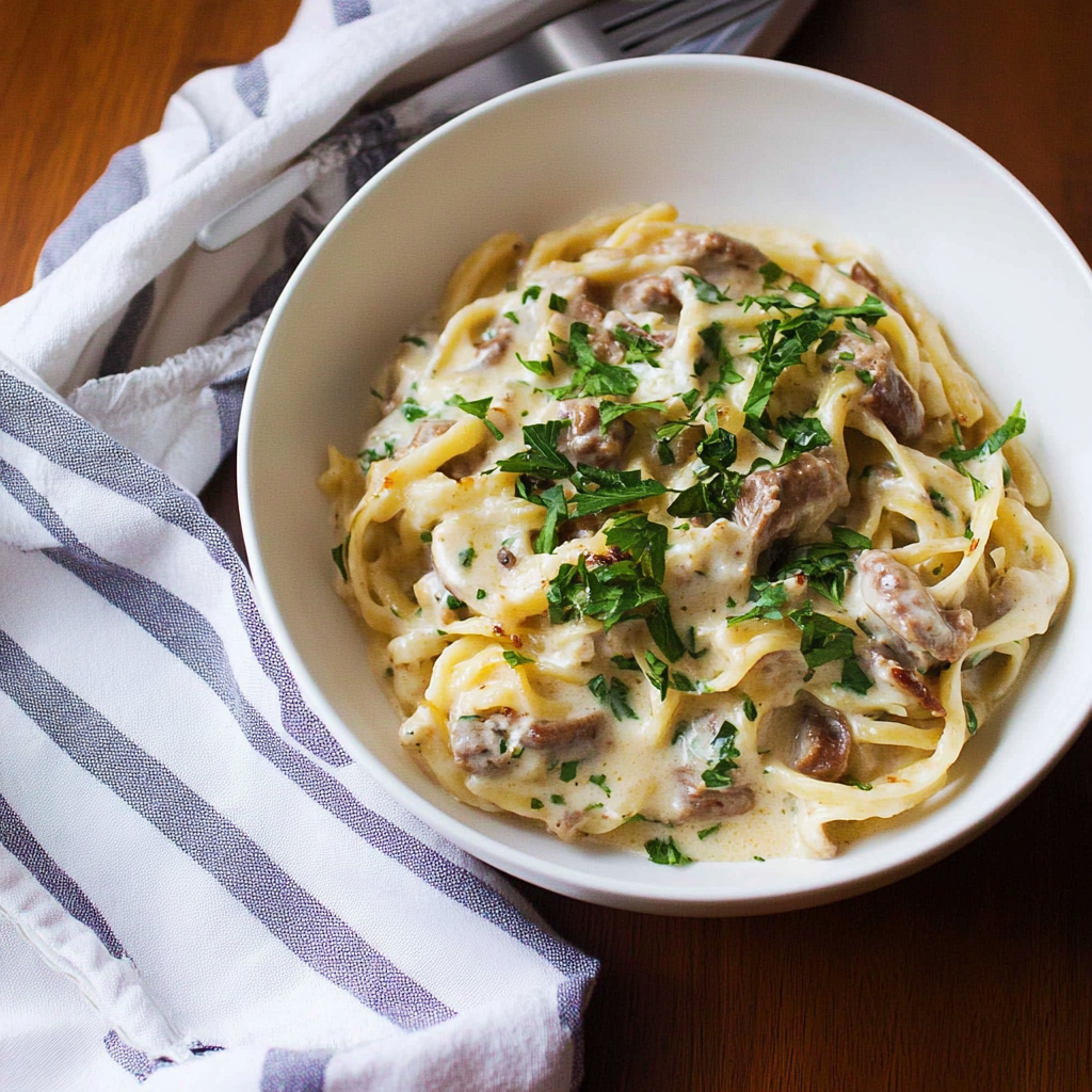 Recipe preparation for Turkey Tetrazzini
