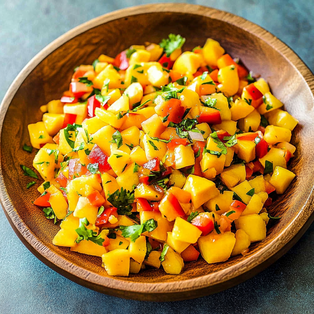 Recipe preparation for Mango Salsa