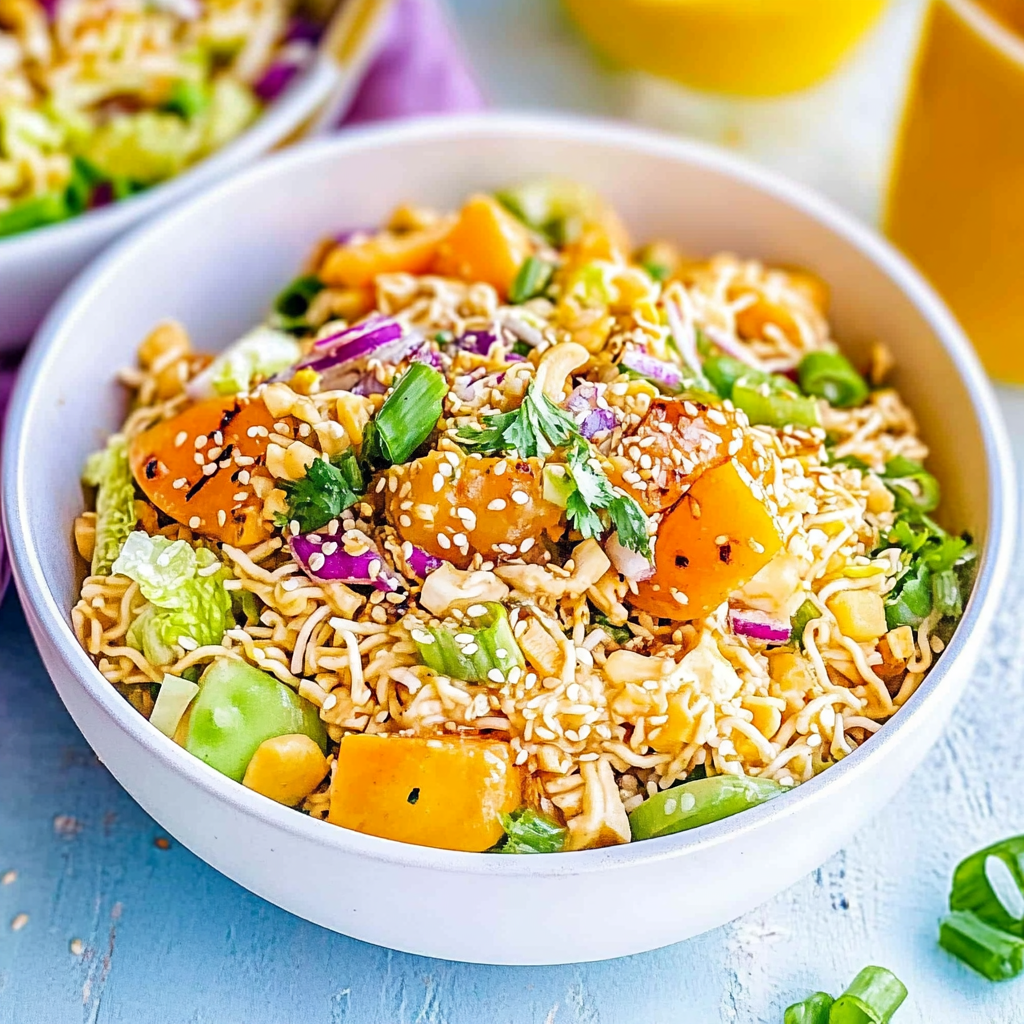 Recipe preparation for Ramen Noodle Salad