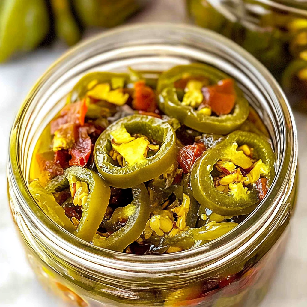 Recipe preparation for Candied Jalapenos