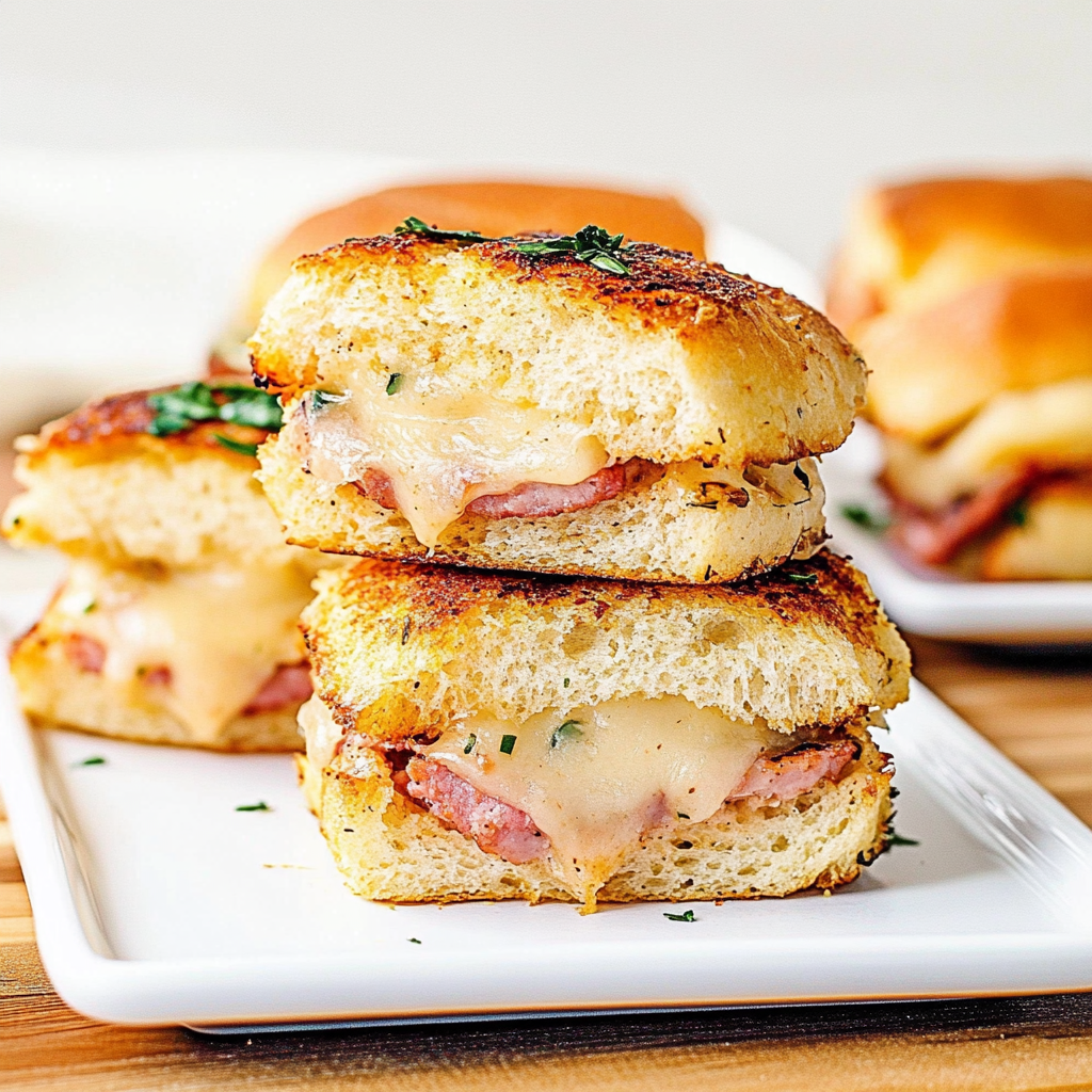 Recipe preparation for Chicken Cordon Bleu Sliders