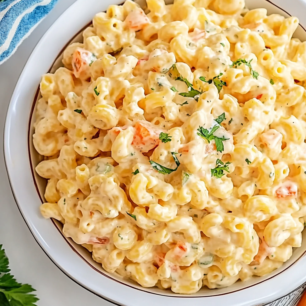 Recipe preparation for Hawaiian Macaroni Salad