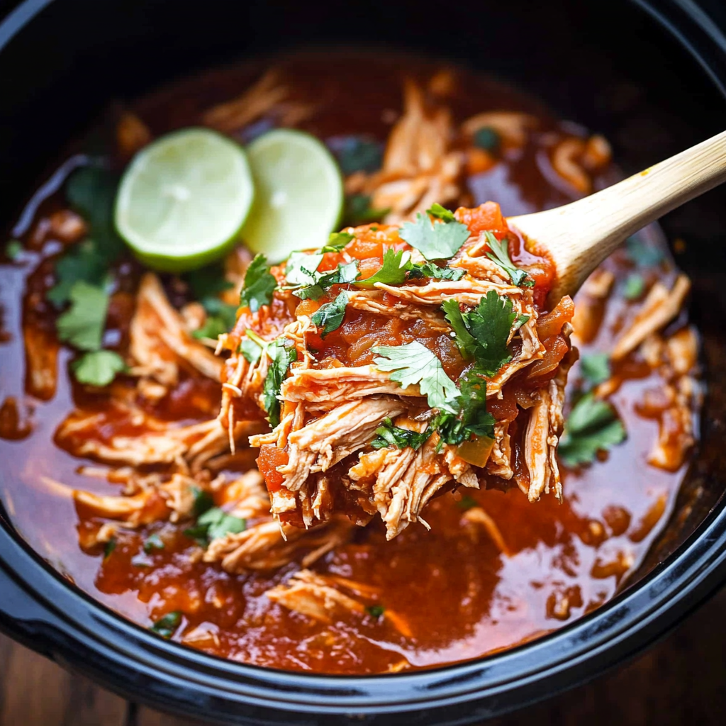 Recipe preparation for Crockpot Chicken and Salsa
