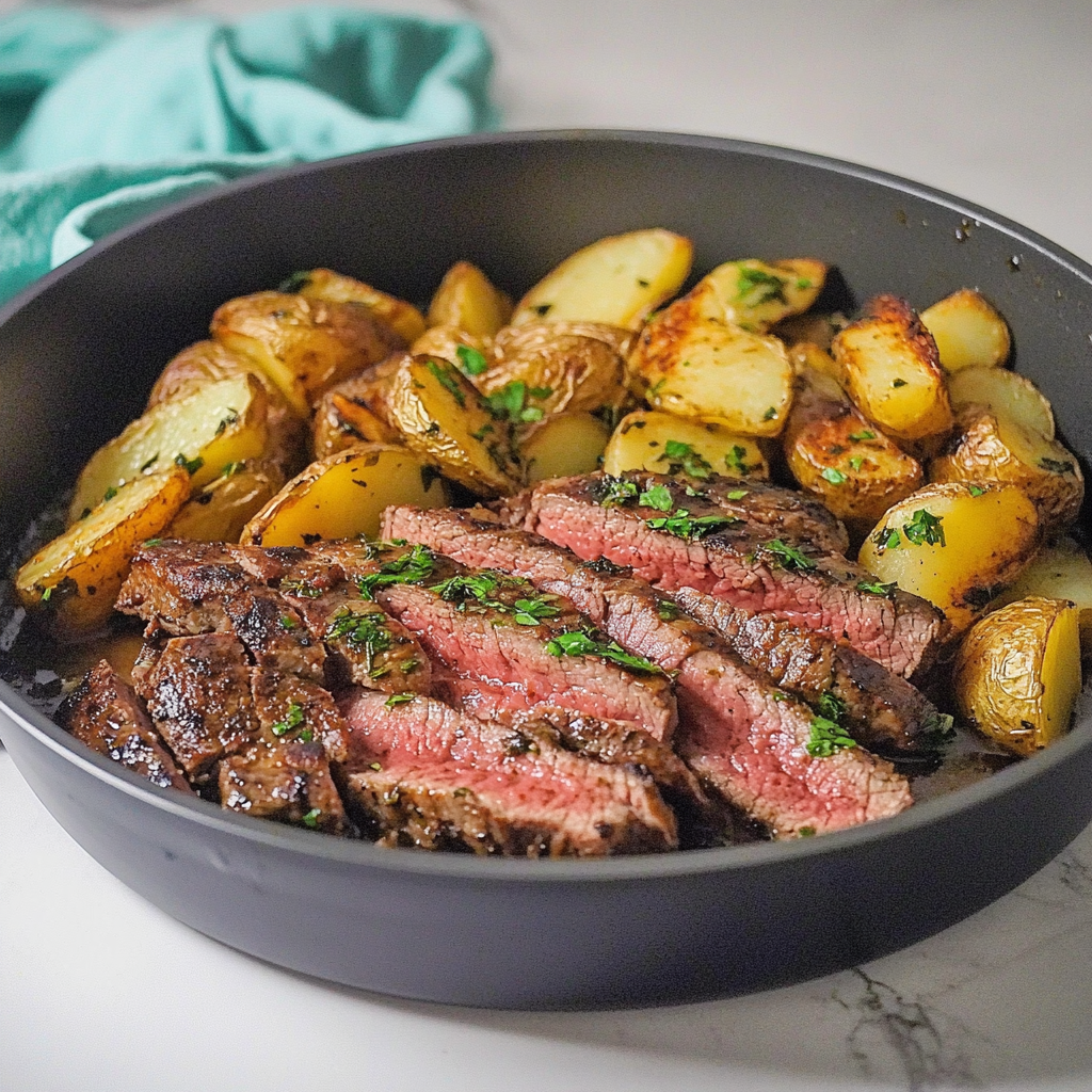 Recipe preparation for Steak and Potatoes