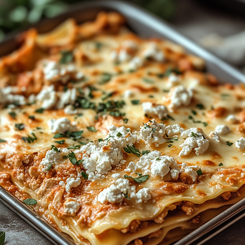 Recipe preparation for Crack Chicken Lasagna Delight