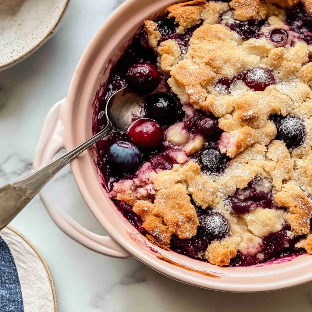 Recipe preparation for Cherry cobbler easy