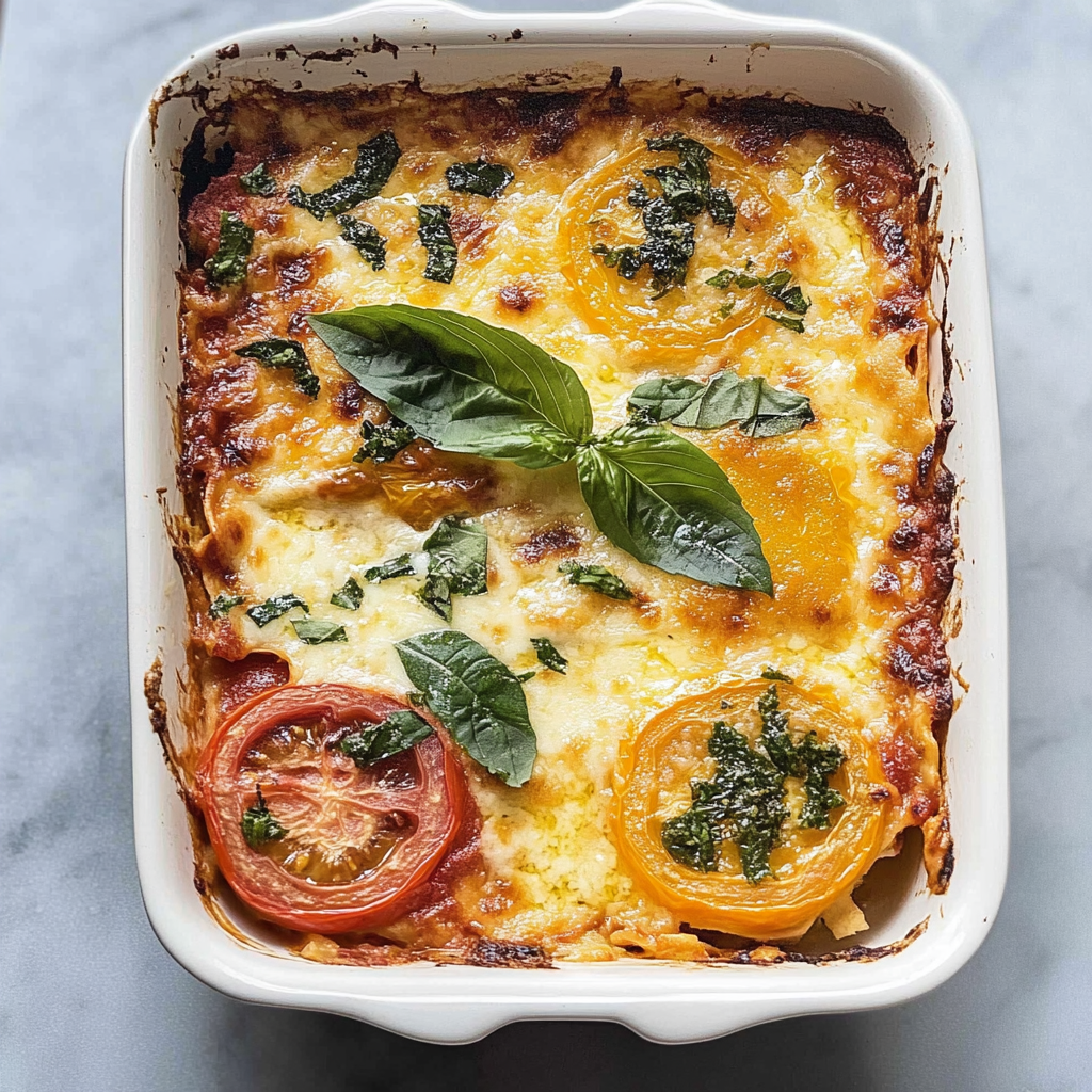 Recipe preparation for Tomato Lasagna