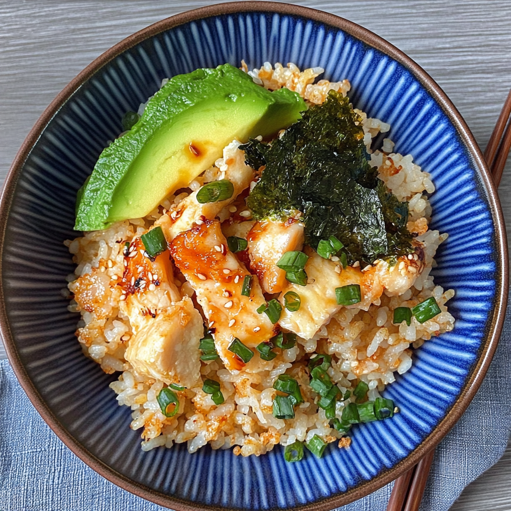 Recipe preparation for Copycat Salmon Rice Bowl