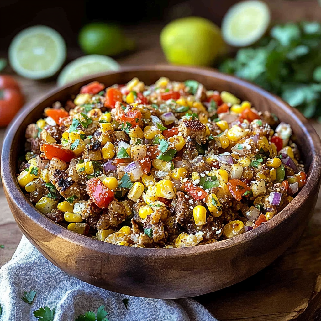 Recipe preparation for Street Corn Roasted Potato Salad