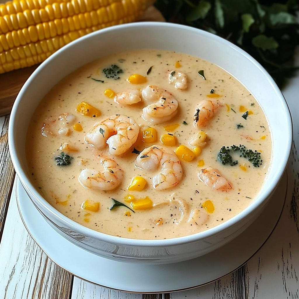 Recipe preparation for Shrimp and Corn Bisque