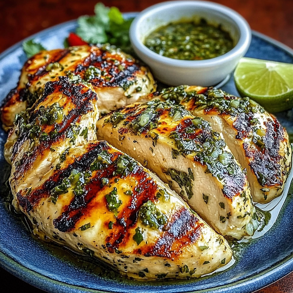 Recipe preparation for Grilled Salsa Verde Chicken