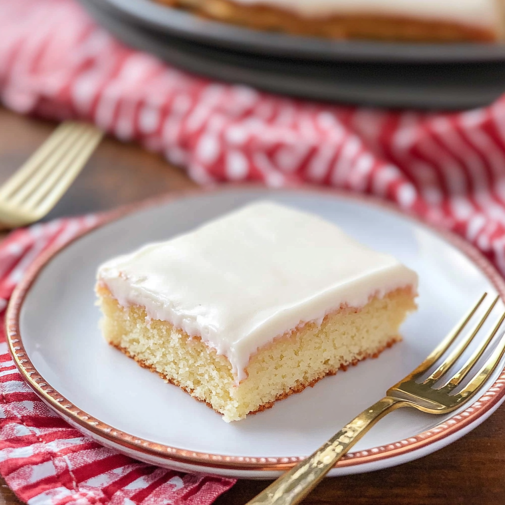 Recipe preparation for White Texas Sheet Cake