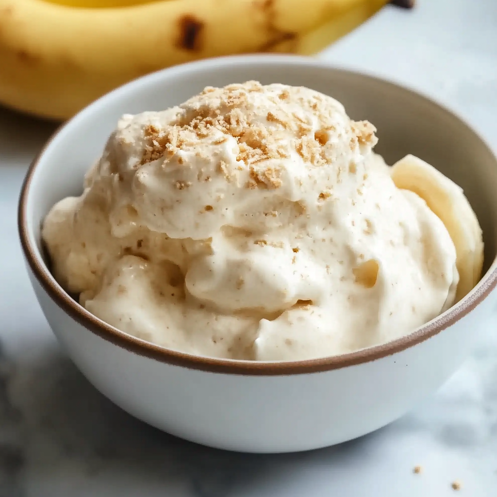 Recipe preparation for Homemade Banana Ice Cream