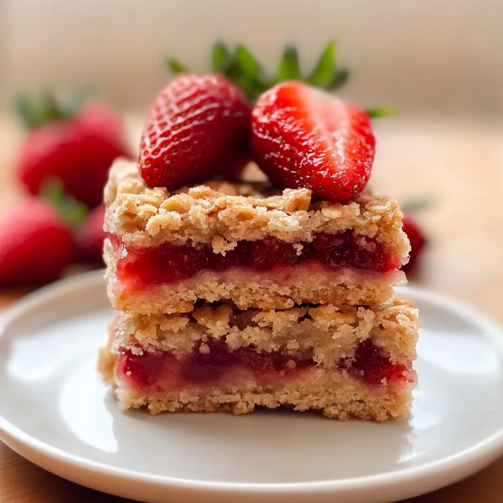 Recipe preparation for Strawberry Oatmeal Bars