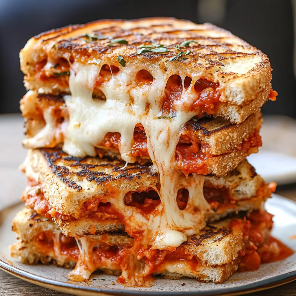 Recipe preparation for Chicken Parmesan Grilled Cheese Sandwich