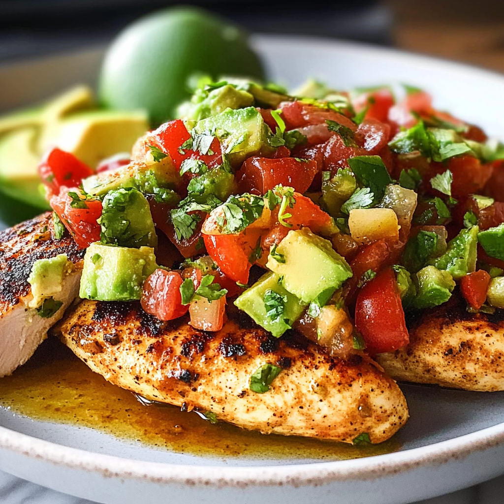 Recipe preparation for Fiesta Lime Chicken Avocado