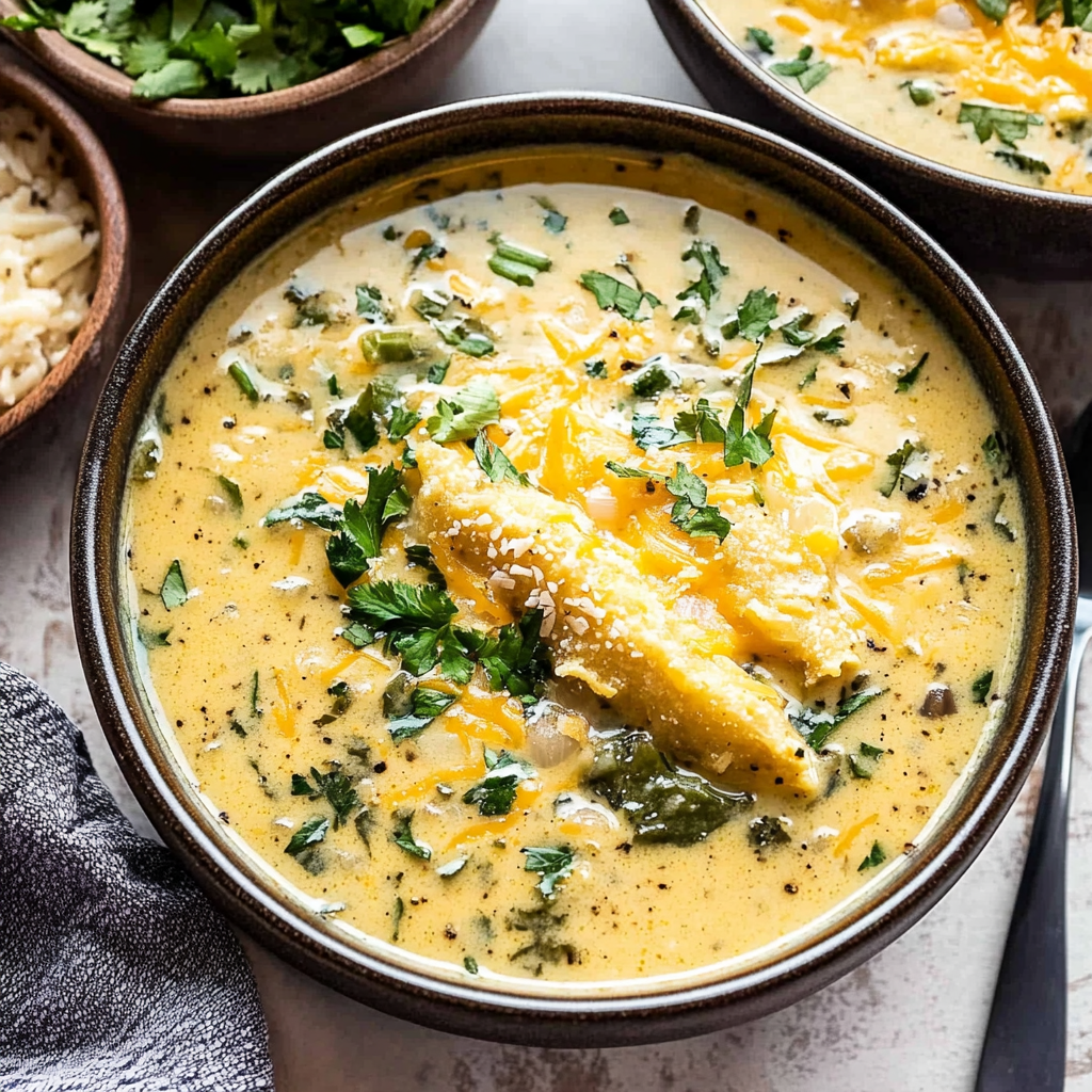 Recipe preparation for Chili Relleno Soup