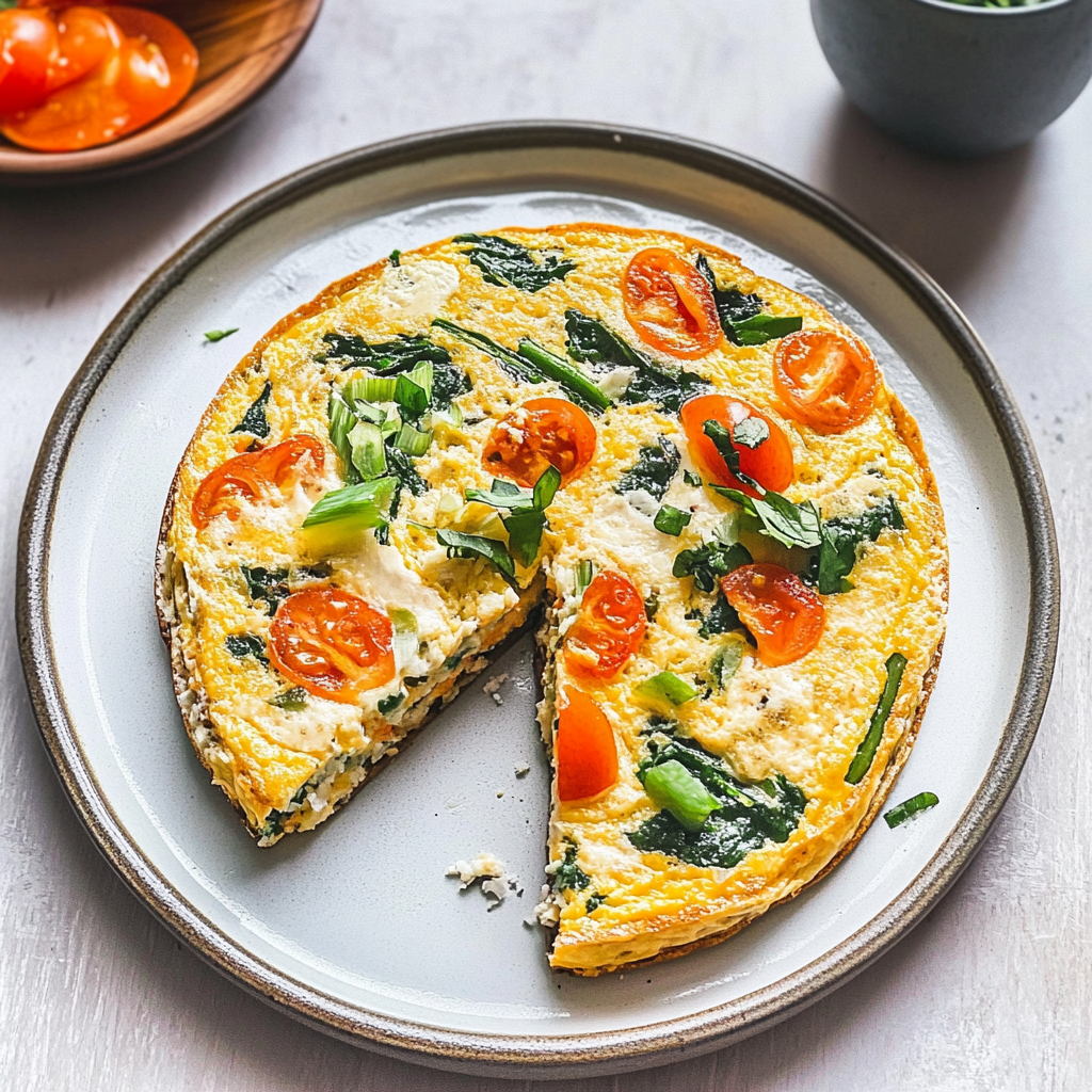 Recipe preparation for Egg White Frittata