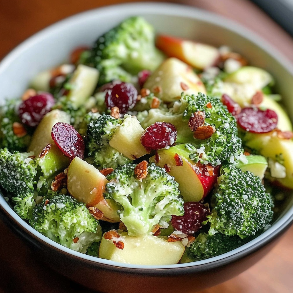 Recipe preparation for Honeycrisp Apple Broccoli Salad