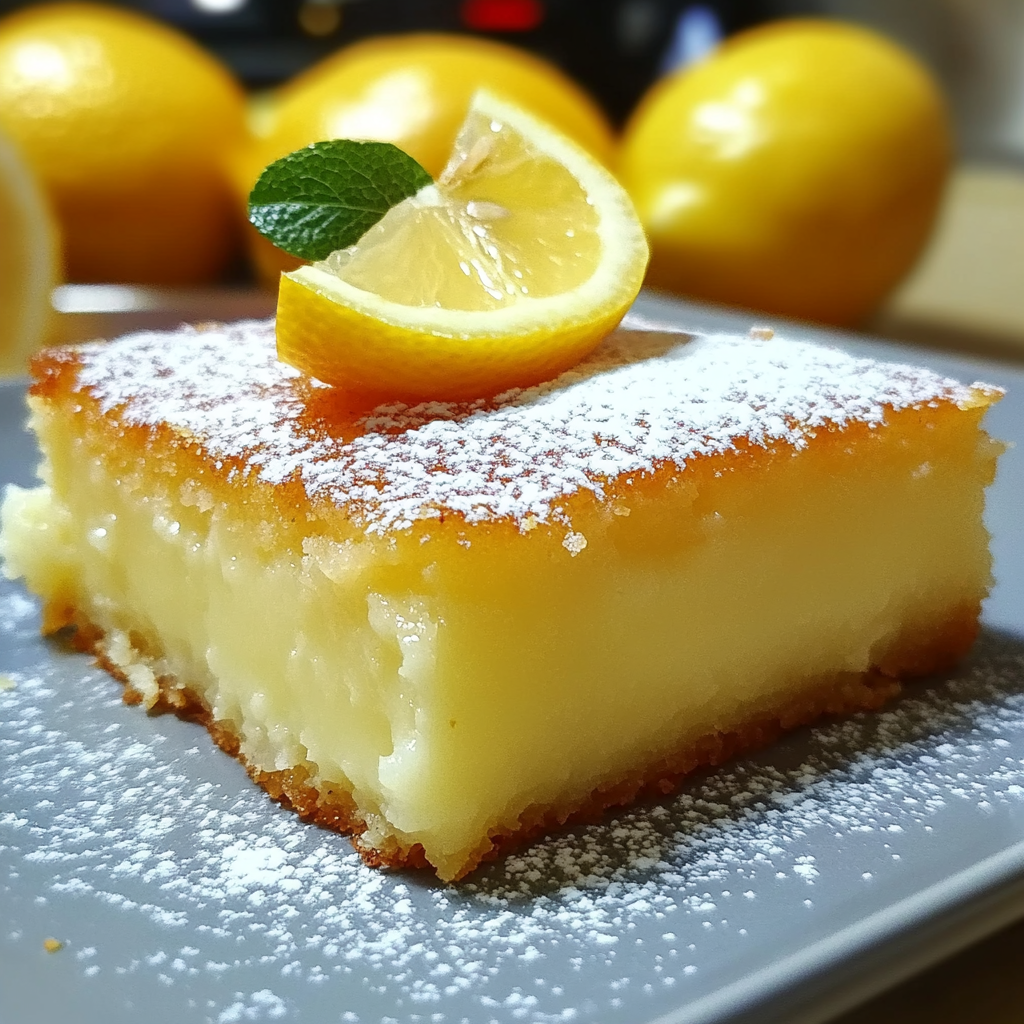 Recipe preparation for Lemon Custard Cake